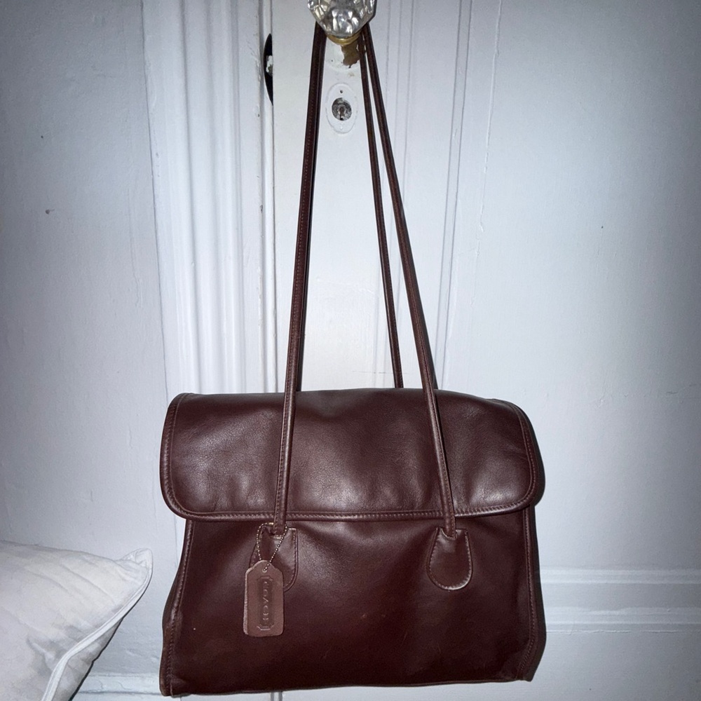 COACH 7301 brown shopper tote